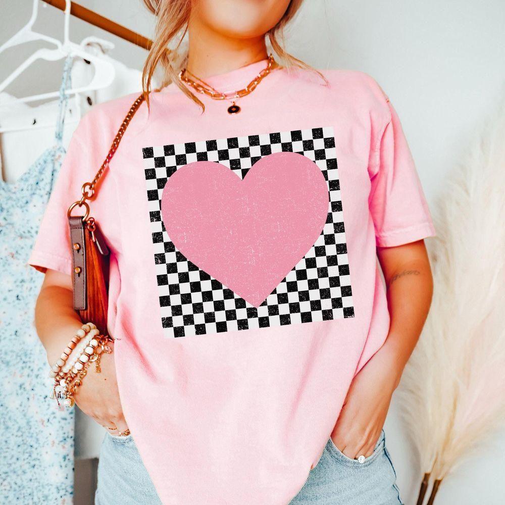 Retro Checkered Heart Vuitino Shirt